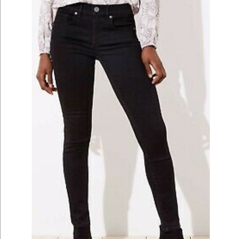 Loft Black Skinny mid-rise Jeans